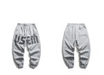 画像5: Men's men and women  letter printing plus velvet casual trousers casual pants Sweat pants　ユニセックスパンツ男女兼用ルーズフィットレタープリントスウェットパンツ (5)