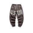 画像2: Men's men and women  letter printing plus velvet casual trousers casual pants Sweat pants　ユニセックスパンツ男女兼用ルーズフィットレタープリントスウェットパンツ (2)