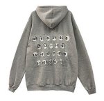 画像1:  men'sTwo Piece Back Hollow Hole loose hooded sweater ユニセックス 男女兼用 ツーピースバックホローホールナンバー フーディー パーカー スウェット トレーナー (1)