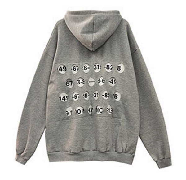 画像1:  men'sTwo Piece Back Hollow Hole loose hooded sweater ユニセックス 男女兼用 ツーピースバックホローホールナンバー フーディー パーカー スウェット トレーナー (1)