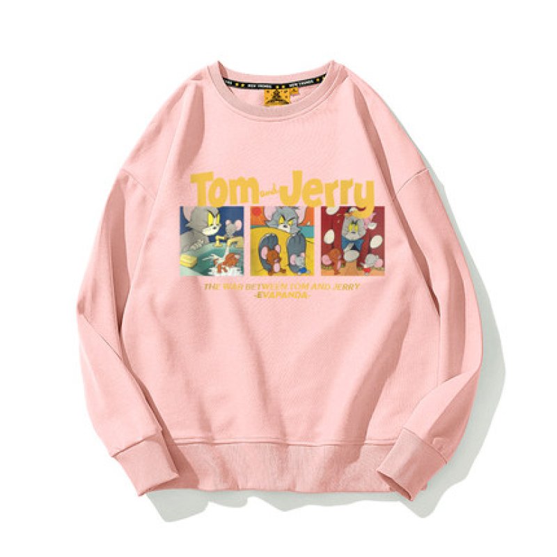画像4: Tom and Jerry Unisex Hoodie & Pullover loose hooded sweater ユニセックス 男女兼用 トムとジェリートム&ジェリーフーディー パーカー スウェット トレーナー (4)