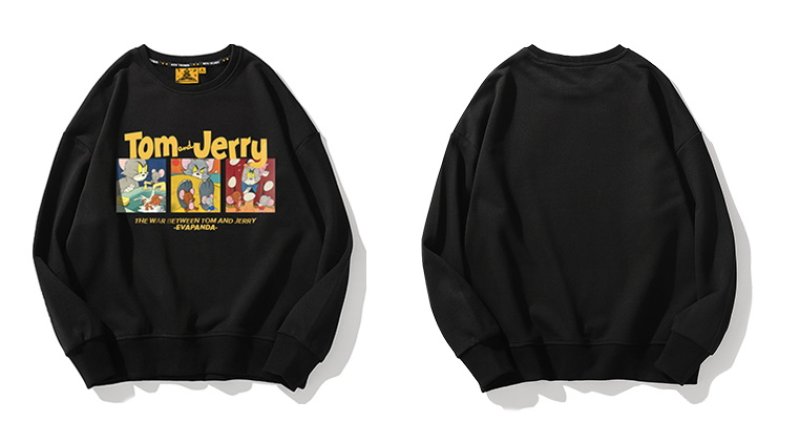 画像8: Tom and Jerry Unisex Hoodie & Pullover loose hooded sweater ユニセックス 男女兼用 トムとジェリートム&ジェリーフーディー パーカー スウェット トレーナー (8)