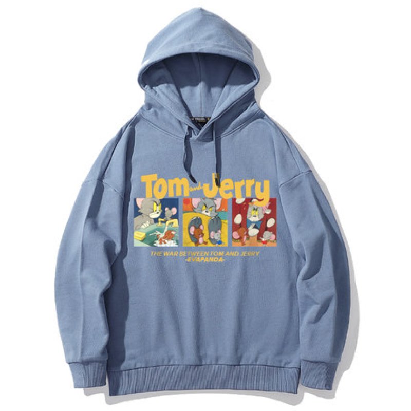 画像12: Tom and Jerry Unisex Hoodie & Pullover loose hooded sweater ユニセックス 男女兼用 トムとジェリートム&ジェリーフーディー パーカー スウェット トレーナー (12)