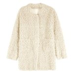 画像2: Little Lamb Wool Coat  Jacket   ラムウールファーミドル丈カジュアルコートジャケット (2)