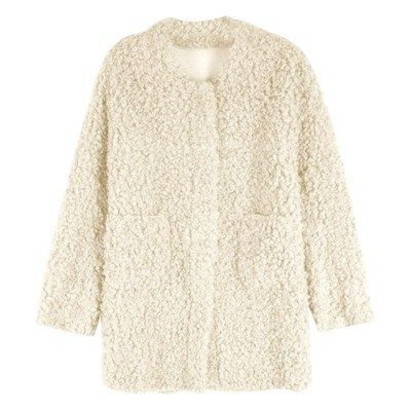 画像2: Little Lamb Wool Coat  Jacket   ラムウールファーミドル丈カジュアルコートジャケット (2)
