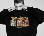 画像15: Tom and Jerry Unisex Hoodie & Pullover loose hooded sweater ユニセックス 男女兼用 トムとジェリートム＆ジェリーフーディー パーカー スウェット トレーナー (15)