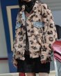 画像4: Double-sided denim reversible leopard fur Jacket Coat    リバーシブルデニム＆レオパードファーカジュアルジャケットGジャン　コート (4)
