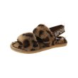 画像2: Women flat far Leopard Sandals slippers　フラットレオパードファースリッパ　サンダル (2)
