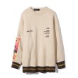 画像6: Cable Knit Sunflowers＆Van Gogh Pullover Sweaters Unisex Pullover loose sweater ユニセックス 男女兼用ゴッホひまわりニットセーター　プルオーバー  (6)