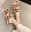 画像5: Women flat far Leopard Sandals slippers　フラットレオパードファースリッパ　サンダル (5)