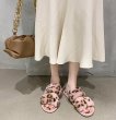 画像6: Women flat far Leopard Sandals slippers　フラットレオパードファースリッパ　サンダル (6)