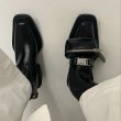 画像5:  women's Leather Zip pouch on buckle belts  Boots　 バックルベルトにジップポーチ付きレザーブーツ　マーティンブーツ  (5)