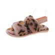 画像7: Women flat far Leopard Sandals slippers　フラットレオパードファースリッパ　サンダル (7)