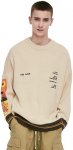 画像6: Cable Knit Sunflowers＆Van Gogh Pullover Sweaters Unisex Pullover loose sweater ユニセックス 男女兼用ゴッホひまわりニットセーター　プルオーバー  (6)