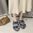 画像4: Women flat far Leopard Sandals slippers　フラットレオパードファースリッパ　サンダル (4)