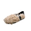 画像2: women's Hairy fur  Flat Shoes pump  フラットファービジュー付きパンプス スリッパシューズ  (2)