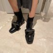 画像3:  women's Leather Zip pouch on buckle belts  Boots　 バックルベルトにジップポーチ付きレザーブーツ　マーティンブーツ  (3)