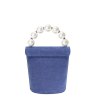 画像3: portable pearl denim bucket bag ToteBag 　ポータブルパールデニムバケットバットートショルダーバック  (3)