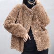画像2: lamb fur jacket Coat   シープ羊毛ハーフコート　ジャケット (2)