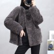 画像11: lamb fur jacket Coat   シープ羊毛ハーフコート　ジャケット (11)
