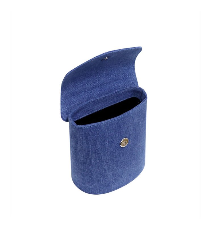 画像4: portable pearl denim bucket bag ToteBag 　ポータブルパールデニムバケットバットートショルダーバック  (4)