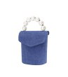 画像2: portable pearl denim bucket bag ToteBag 　ポータブルパールデニムバケットバットートショルダーバック  (2)