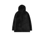 画像3: lamb wool velcro pocket loose hooded cotton jacket men and womenユニセックス 男女兼用ラムウールフリースベルクロジャケット ブルゾン (3)