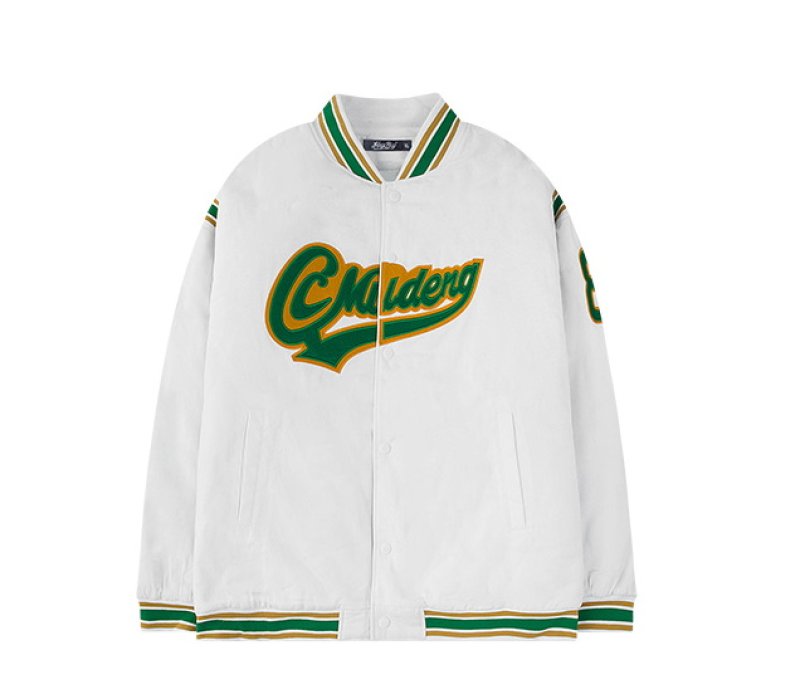 画像2: hip-hop tooling bread cotton Stadium jumper jacket men and womenユニセックス 男女兼用 スタジアムジャンバー スタジャン ジャケット ブルゾン (2)