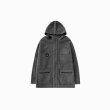 画像7: lamb wool velcro pocket loose hooded cotton jacket men and womenユニセックス 男女兼用ラムウールフリースベルクロジャケット ブルゾン (7)