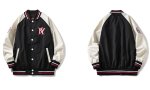 画像2:  NY embroidery loose stitching baseball uniform jacket men and women loose baseball uniform　ユニセックス 男女兼用NY スタジアムジャンパー スタジャン MA-1 ボンバー ジャケット ブルゾン (2)