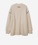 画像3: Irregular half-section folds to wear front short and back long sweater 　イレギュラーハーフセクションフロントショートバックロングセータースプリットプルオーバー (3)