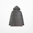 画像2:  Handsome padded jacket wind padded coat jacket ユニセックス 男女兼用バックロゴ入りポケットコートジャケット ブルゾン (2)