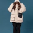 画像7:  Handsome padded jacket wind padded coat jacket ユニセックス 男女兼用バックロゴ入りポケットコートジャケット ブルゾン (7)