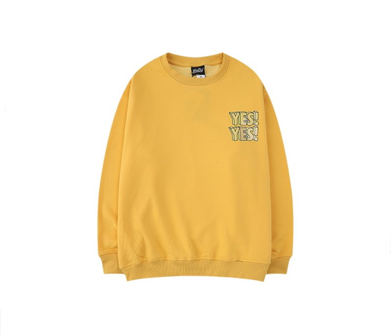 画像7: yes! print pullover Loose Pullover Sweat  　yes!yes!yes!ロゴルーズトレーナー 男女兼用　ユニセックス (7)
