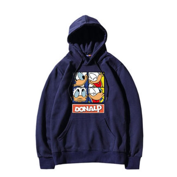 画像1: Donald Duck long-sleeved Hoodie Sweat  　ドナルドダックスウェッフーディパーカー男女兼用　ユニセックス (1)