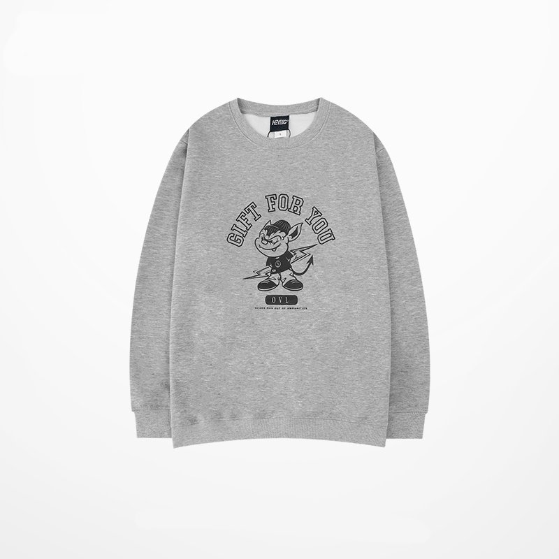 画像5: hip-hop round neck sweater long-sleeved loose pullover Sweat   ヒップホップ裏起毛スウェットトレーナー男女兼用 ユニセックス (5)