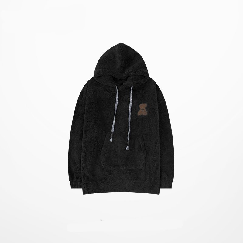 画像2: Loose polar fleece plus velvet thickening jacket  men and womenユニセックス 男女兼用フリースフーディパーカージャケット ブルゾン (2)