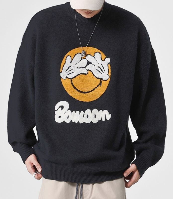 画像5: Cartoon printing mickey Knit sweater jacket  Men and Women   ユニセックスミッキープリントセーター　ニット (5)