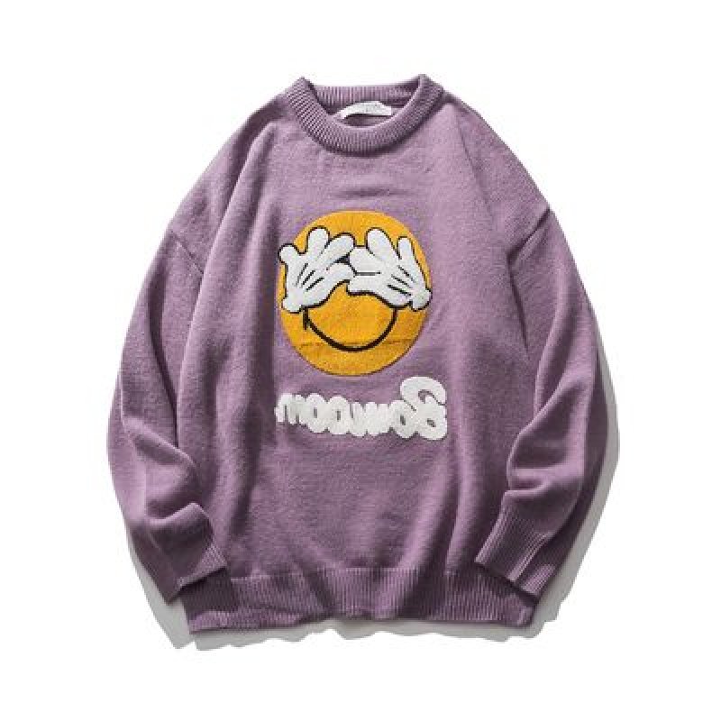 画像3: Cartoon printing mickey Knit sweater jacket  Men and Women   ユニセックスミッキープリントセーター　ニット (3)