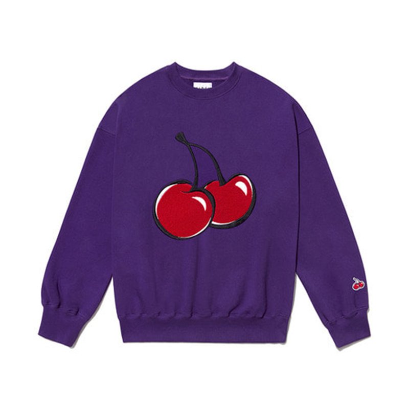 画像1: Big cherry sweater sweatshirt  男女兼用ユニセックスビックチェリースウェットトレーナー (1)