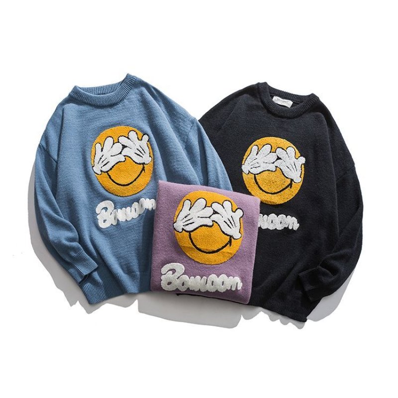 画像8: Cartoon printing mickey Knit sweater jacket  Men and Women   ユニセックスミッキープリントセーター　ニット (8)