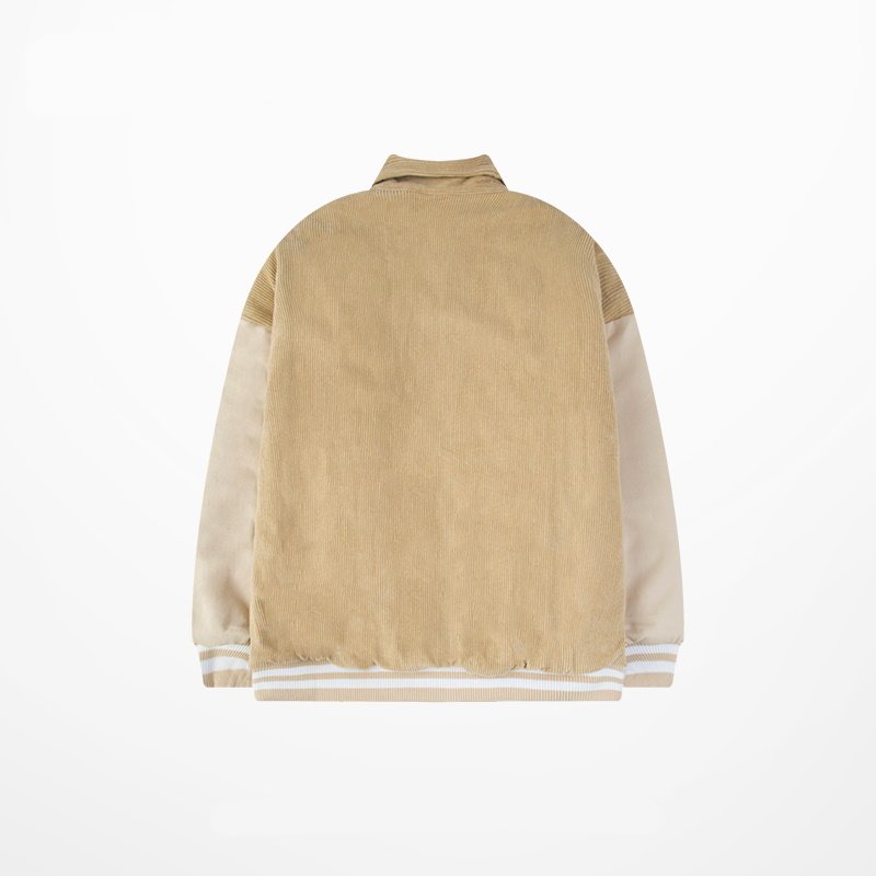 画像4: Corduroy Rugby bear lamb wool cotton  Blouson stadium jumper jacket men and women　ユニセックス 男女兼用コーデュロイ ラグビーベアジャンパー スタジャン MA-1 ボンバー ジャケット ブルゾン (4)