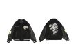 画像11: NAGRI Hip hop Baseball uniform loose Blouson stadium jumper jacket men and women　ユニセックス 男女兼用オーバーサイズラビット刺繍ジャンパー スタジャン MA-1 ボンバー ジャケット ブルゾン (11)