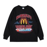 画像1: NAGRI  Collarless creative printing Men and Women   ユニセックスカラーレスクリエイティブプリンティング長袖Tシャツ (1)