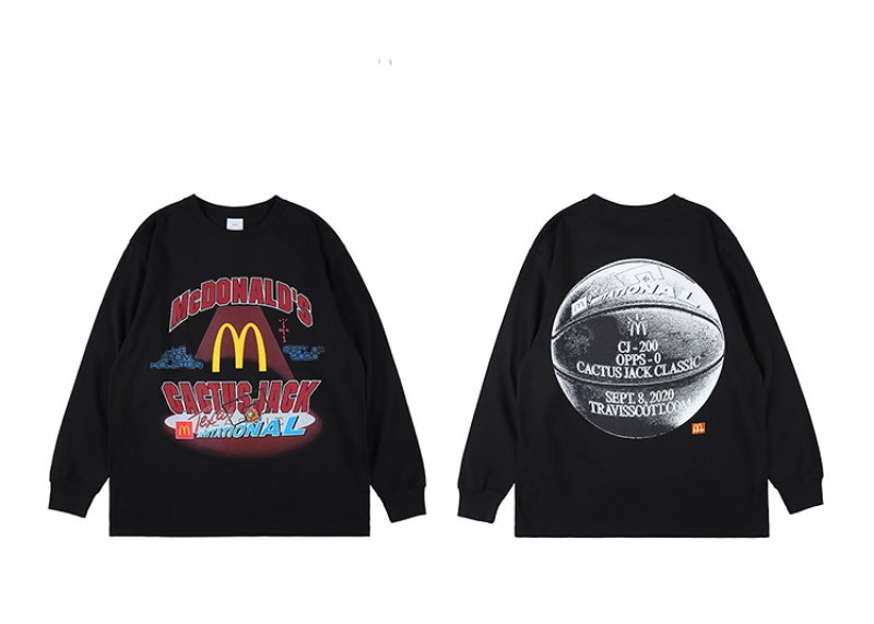 画像2: NAGRI  Collarless creative printing Men and Women   ユニセックスカラーレスクリエイティブプリンティング長袖Tシャツ (2)