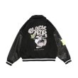 画像13: NAGRI Hip hop Baseball uniform loose Blouson stadium jumper jacket men and women　ユニセックス 男女兼用オーバーサイズラビット刺繍ジャンパー スタジャン MA-1 ボンバー ジャケット ブルゾン (13)