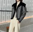 画像9:  Spain Tuscany  lamb fur coat Riders jacket　トスカーナシープ羊毛ハーフコート　ライダースジャケット　 (9)