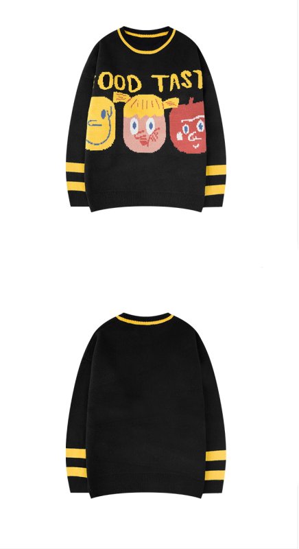 画像9: Comic braided unisex oversized sweater   ユニセックスコミック編み込み男女兼用オーバーサイズセーター (9)