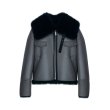 画像2:  Spain Tuscany  lamb fur coat Riders jacket　トスカーナシープ羊毛ハーフコート　ライダースジャケット　 (2)