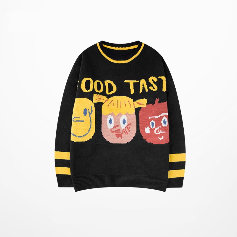 画像7: Comic braided unisex oversized sweater   ユニセックスコミック編み込み男女兼用オーバーサイズセーター (7)